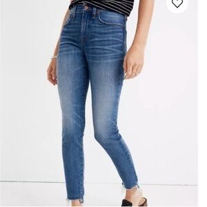 Madewell 9” High-Rise Skinny Crop blue jeans